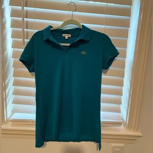 Vintage Lacoste🐊🛼👒🧜‍♀️🦚Women’s Turquoise Polo Shirt - great condition